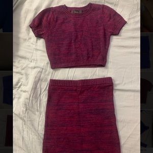 Forever 21 COMBO Sweater Material Top and Skirt